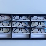 9x Optische monturen, Tom Davies, in luxe opbergdoos/displaytray